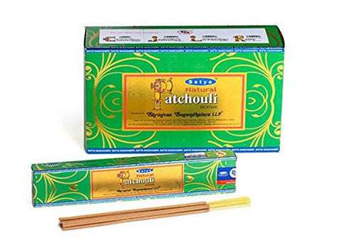 Satya Natural Patchouli Stick Incense | 15 gm | Assorted