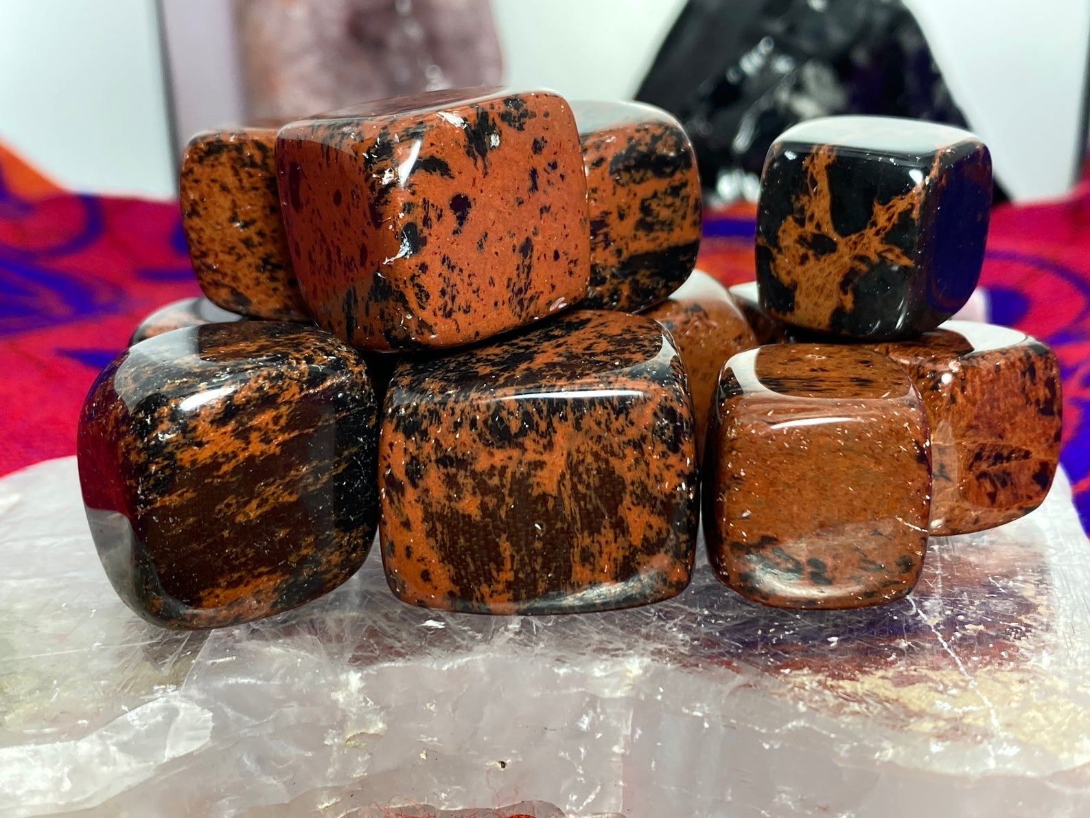 Mahogany Obsidian Cubes