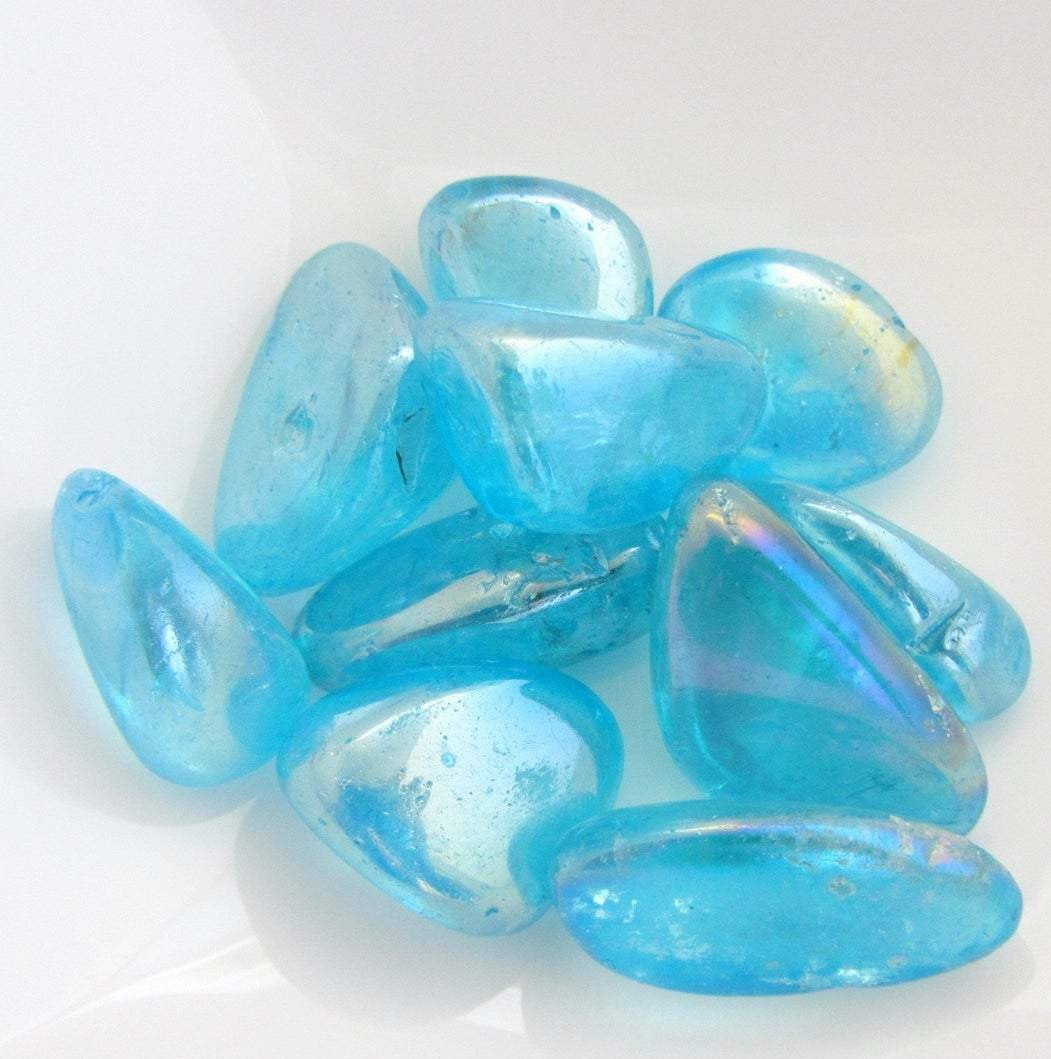 Aqua Aura Tumbled Stones