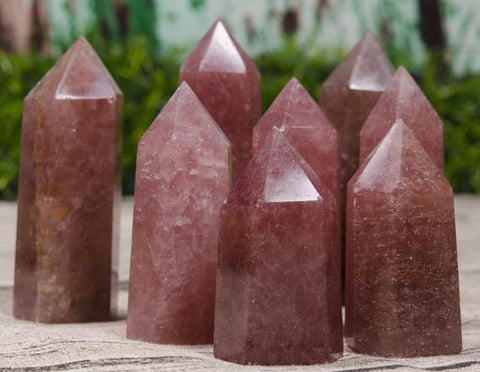 Tanzanian Strawberry Quartz Tower