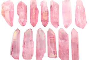 Pink Aura Crystal Point