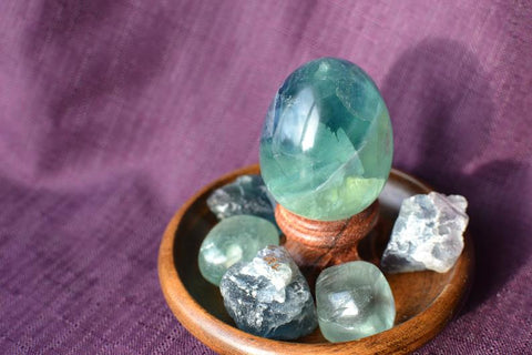 Green Flourite Mini Egg