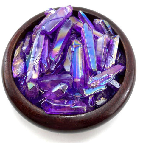 Purple Aura Crystal Point