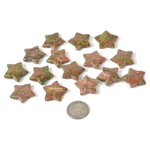 Assorted 1.25 inch Carved Star