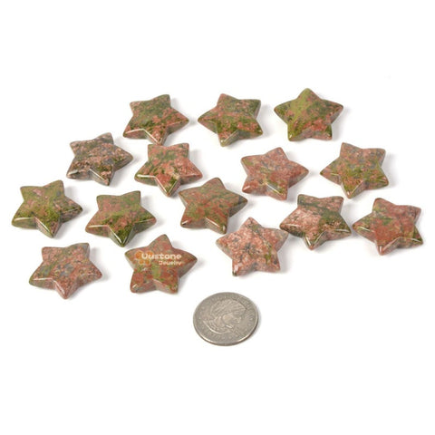 Assorted 1.25 inch Carved Star