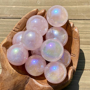 Aura Rose Quartz Sphere