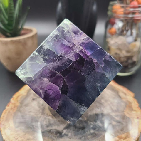 Rainbow Flourite Cube