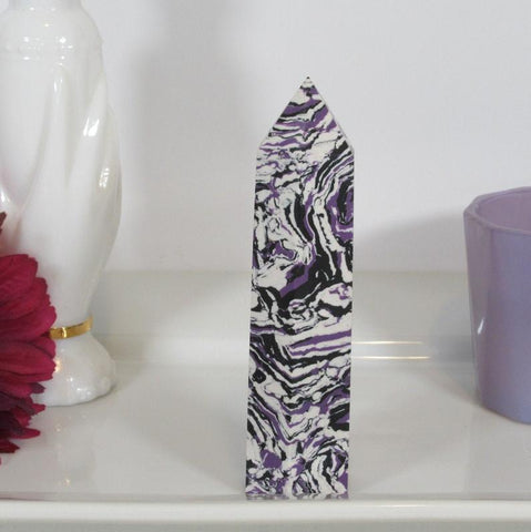 Purple Zebra Jasper Tower