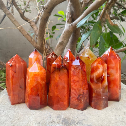 Carnelian Obelisk Tower Assorted Sizes