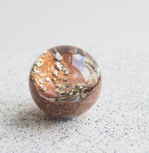 Garden Quartz Sphere with Pyrite Inclusions 29 - 36mm