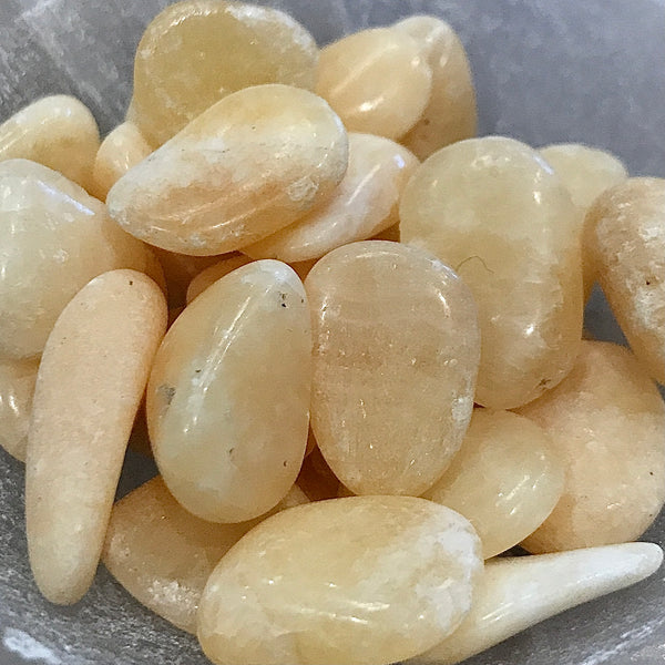 Yellow Calcite Pocket Stone