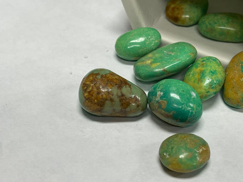 Green Turquoise Tumbled Stone