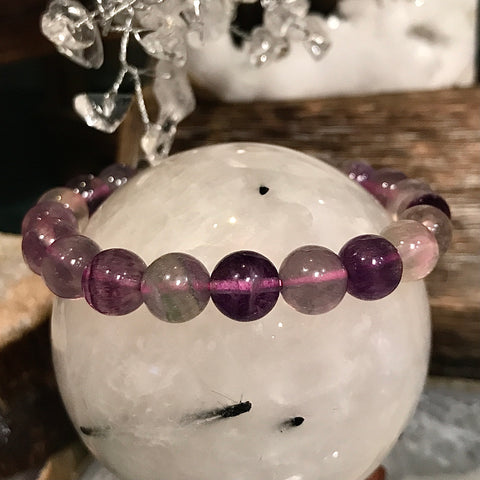 Fluorite Beaded Healing Stackable Bracelet