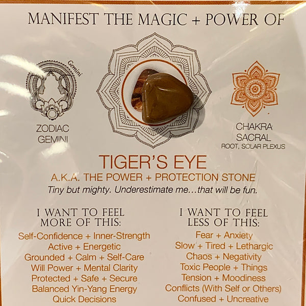 Manifestation Magic Stone Card-Tiger Eye