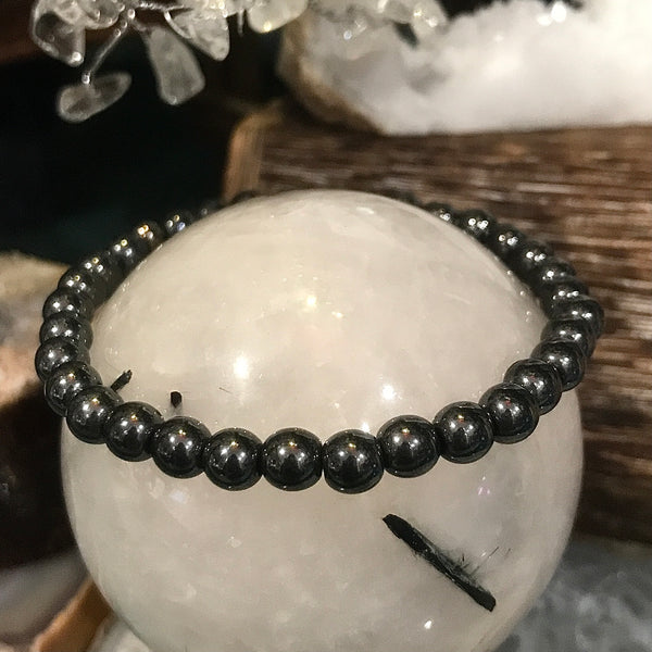 Natural Hematite Beaded Healing Bracelet item