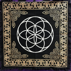 Silver and Gold 24” x 24” Tapestries (Assorted Patterns)