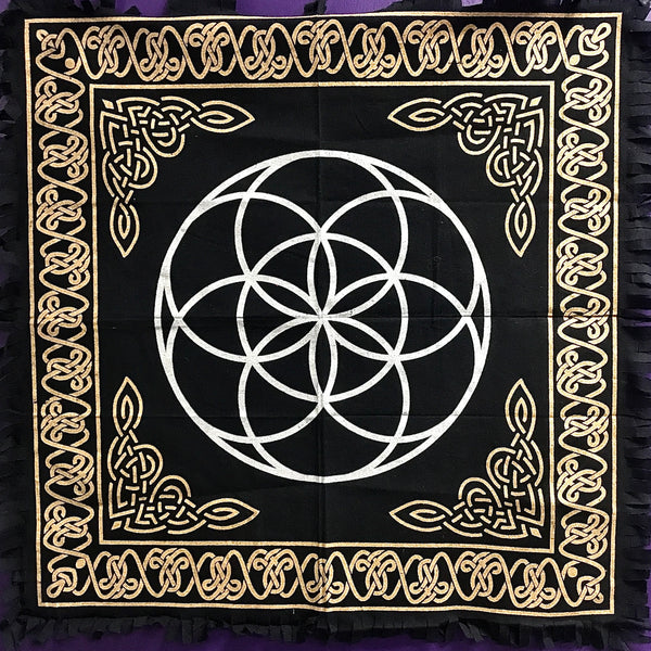 Silver and Gold 24” x 24” Tapestries (Assorted Patterns)