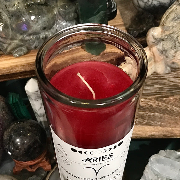 Aries Zodiac Pillar Candle by Zen Den