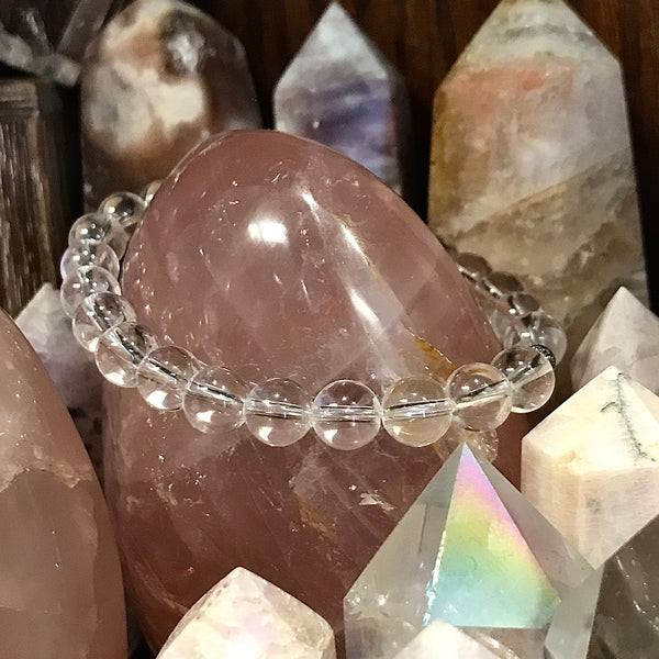 Quartz Crystal Stackable 8mm Bracelet