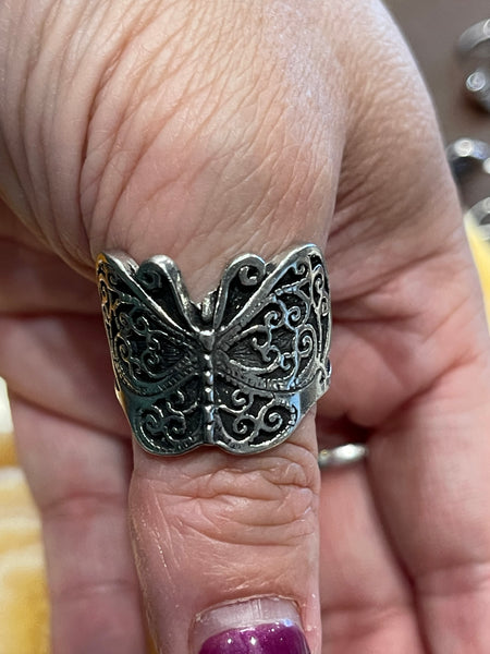 Pewter Butterfly Ring