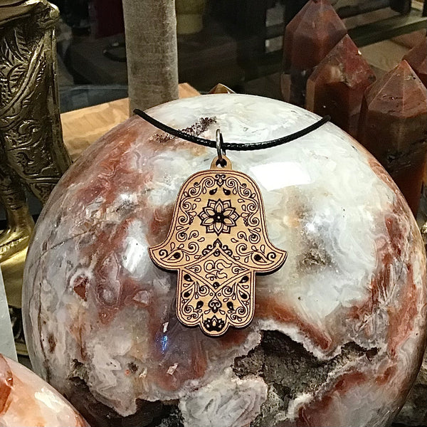 Zen and Meow - Hamsa Alder Pendant