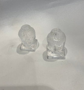 Quartz Crystal Buddha Head Carving