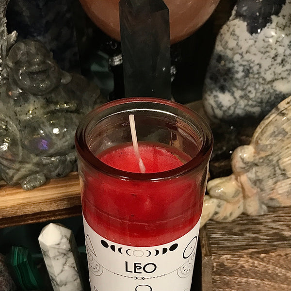 Leo Zodiac Pillar Zen Den Candle