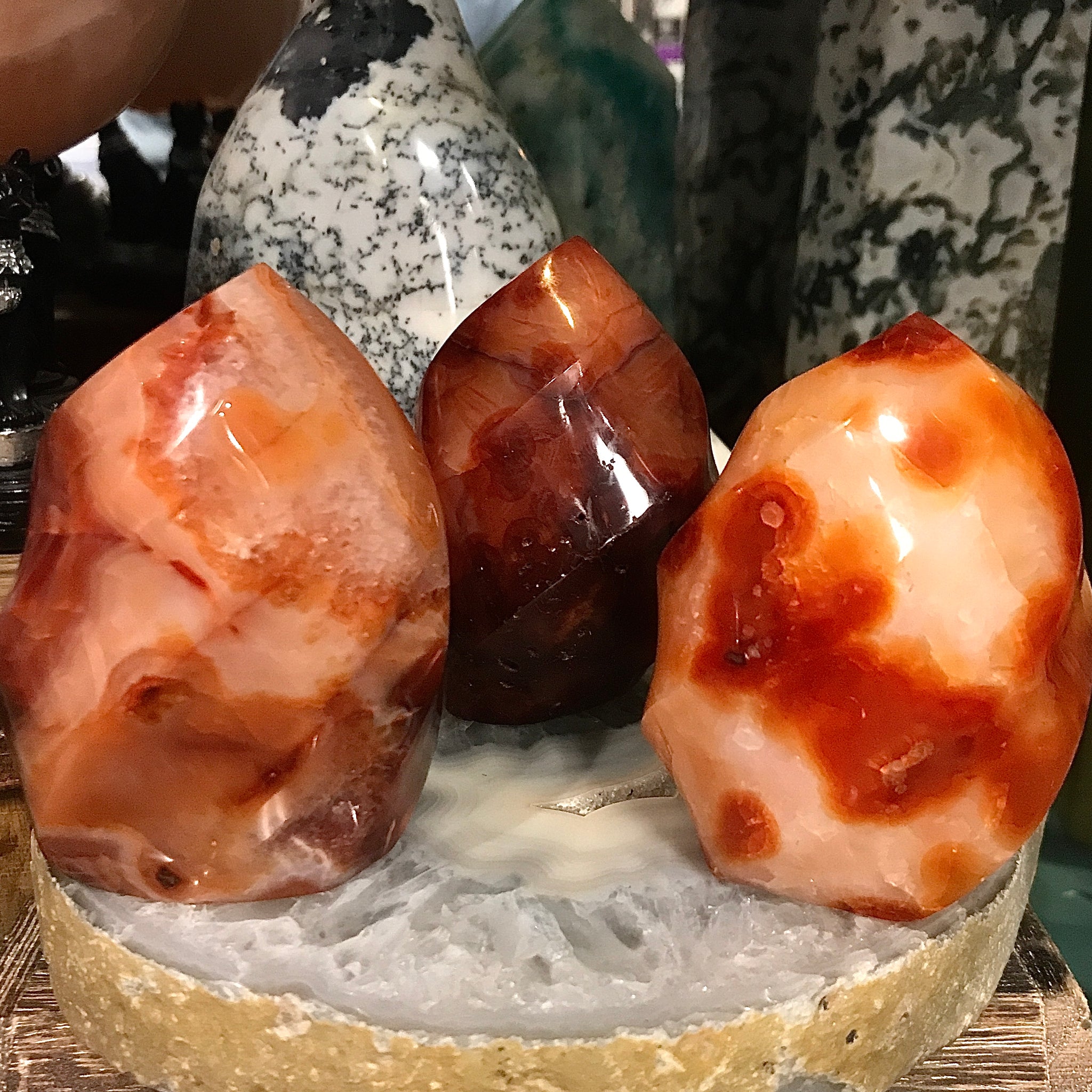 Carnelian Flame Carving