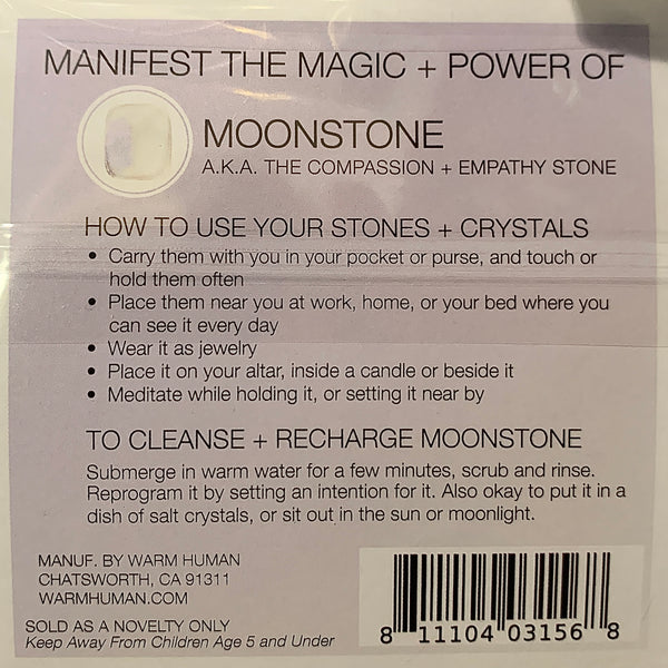 Manifestation Magic Stone Card-Moonstone