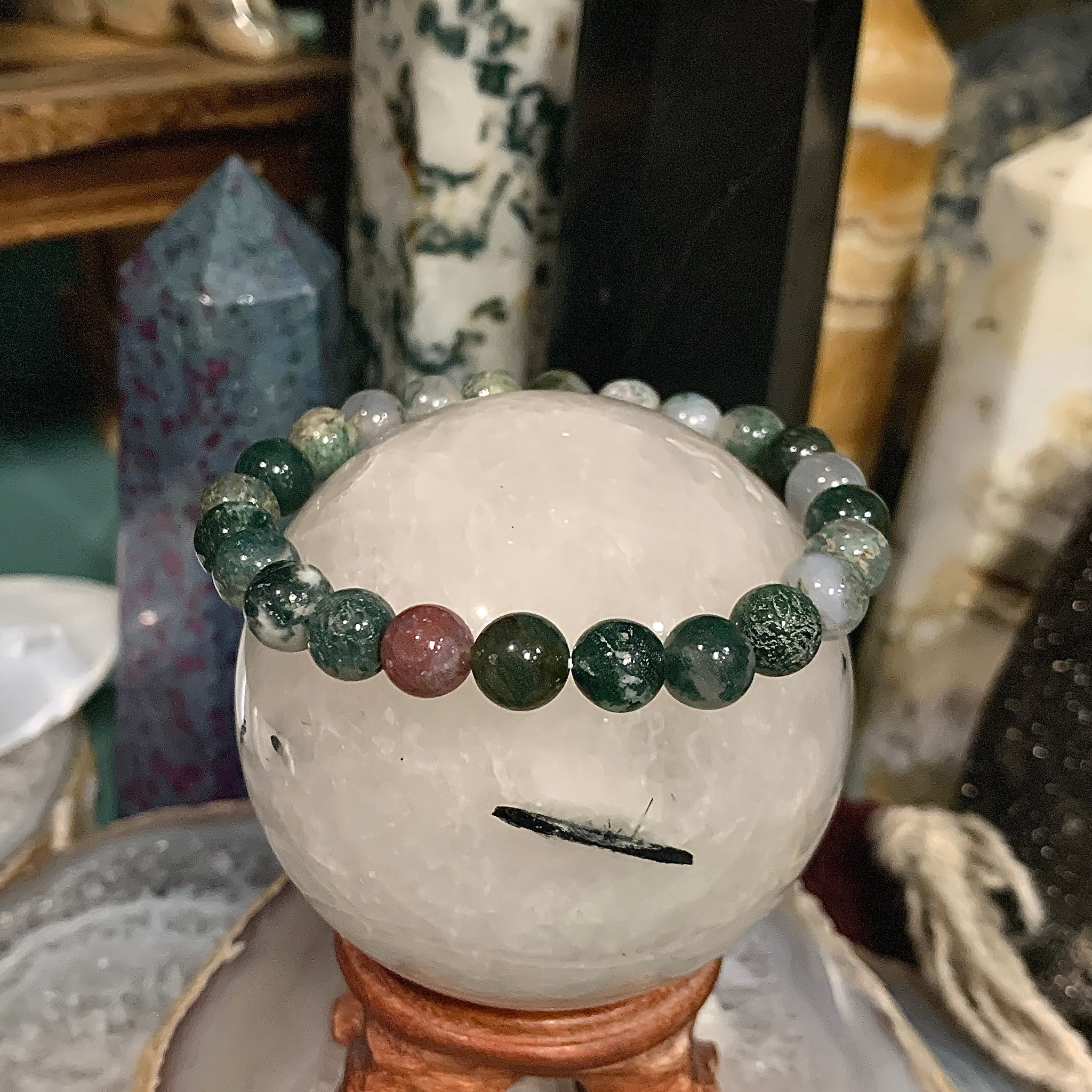 Fancy Jasper 8mm Stackable Bracelet