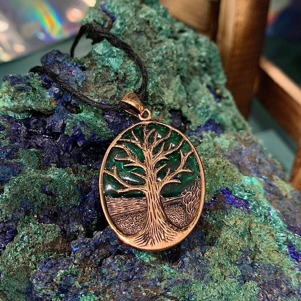 Tree of Life Bronze Pendant Necklace