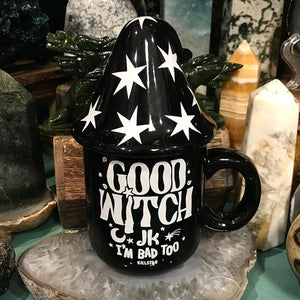 Good Witch Black Mug with Lid