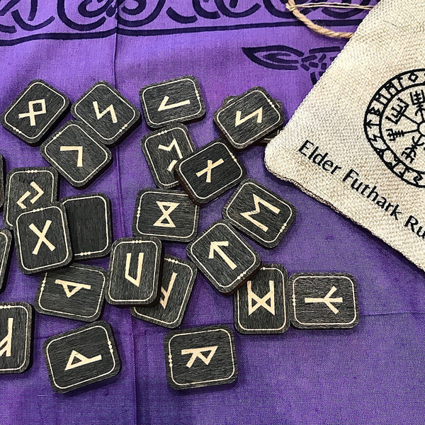 Elder Futhark Wooden Runes~Ember