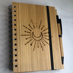 La Luna  Bamboo 5 x 7 Inch Journal with Pen