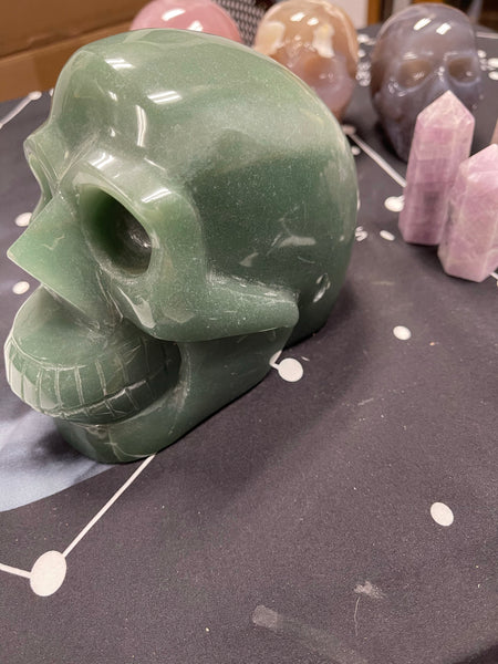 Green Aventurine Carved Skull - 2.1 Kilo