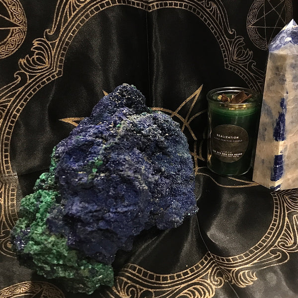 Malachite and Azurite Large Freeform 6” by 9”