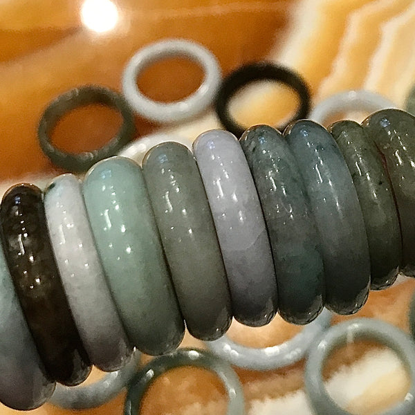 Burmese Jade Carved Rings