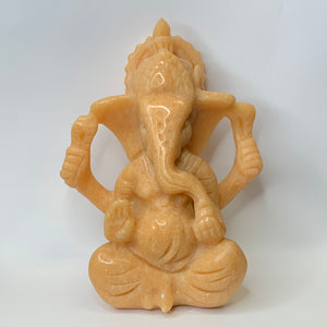 Sunstone Carved 7 Inch Ganesh