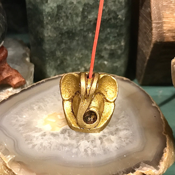 Ganesh Brass Mini Incense Holder