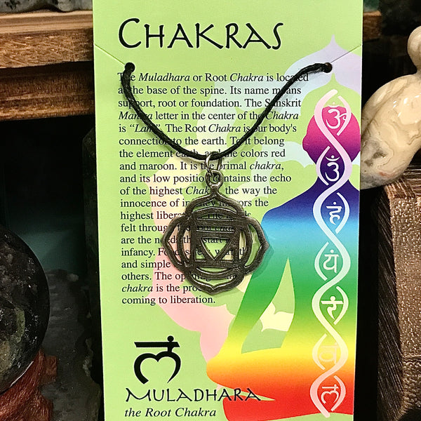 Chakra Pendant Necklace Pewter