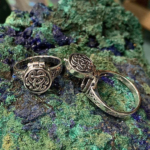 Celtic Knot Poison Ring Sterling Silver