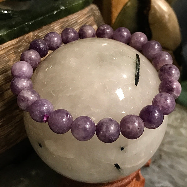 Lepidolite 8mm Stackable Bracelet by Zen Den San Pedro