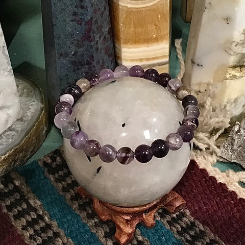 Amethyst Beaded Stackable Healing Bracelet