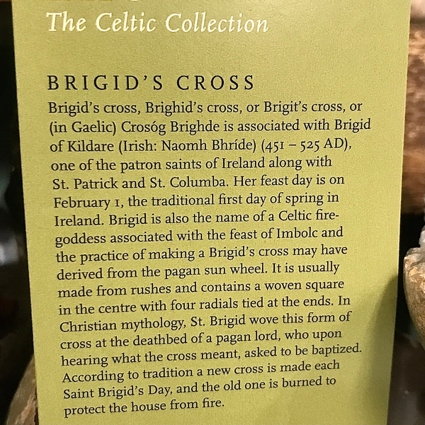 Brigid's Cross Bronze Pendant Necklace