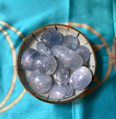 Celestite Tumble Pocket Stone