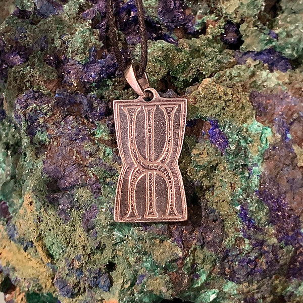 Prosperity Rune Pewter Pendant Necklace