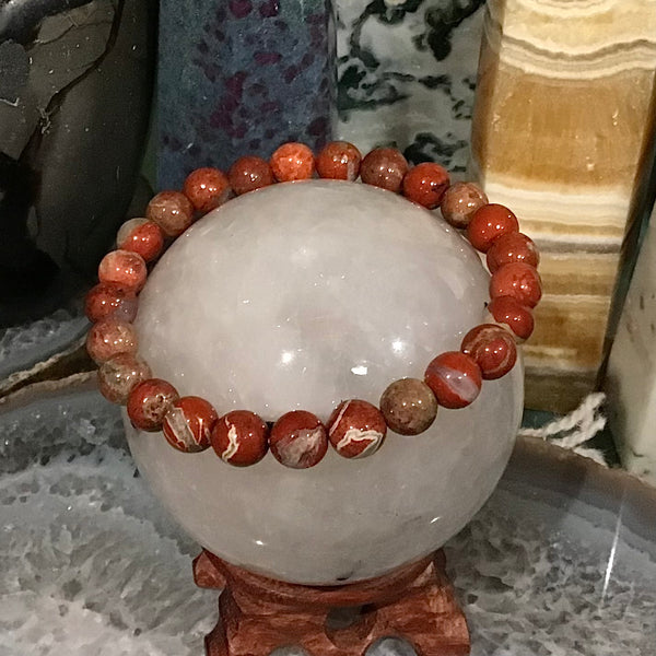 Brecciated Jasper 8mm Round Stackable Bracelet