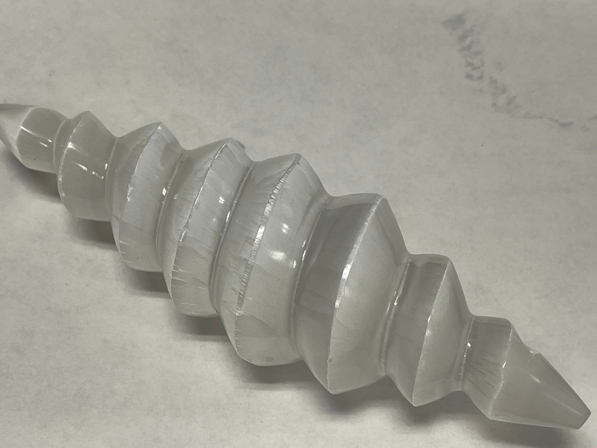 Selenite Double Terminated Spiral Energy Mover