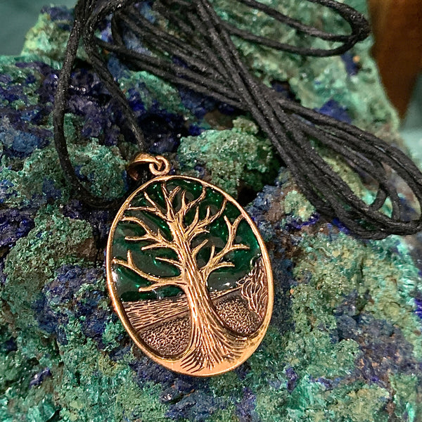 Tree of Life Bronze Pendant Necklace