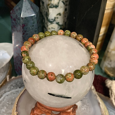 Unakite 6mm Stackable Bracelet